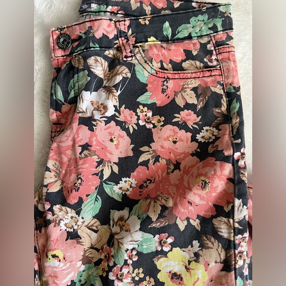 ⚡️Jeans By Buffalo EUC Skinny Jeans Floral Print Low Rise Jeans Denim Pants - Picture 5 of 5